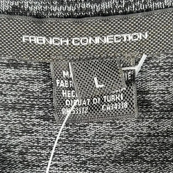 French Connection Space Dye Size Large Sweater Dress Midi Gray Stretch - Picture 12 of 12